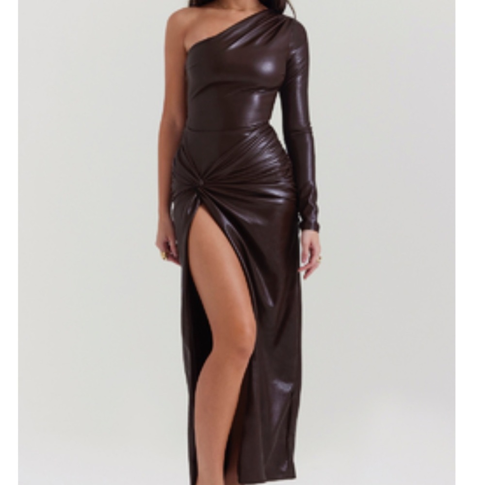 Cocoa Vegan Leather dress from house of cb